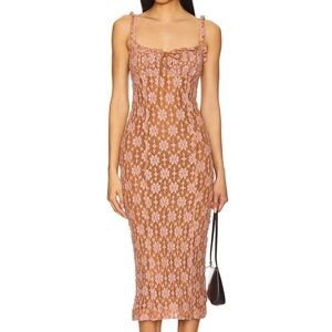 Free People Midi Lucinda Lace Dress